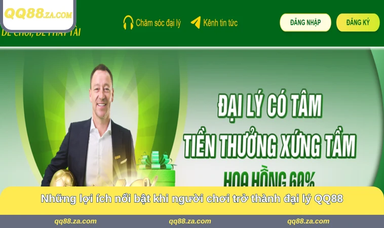 Những lợi ích nổi bật khi người chơi trở thành đại lý QQ88
