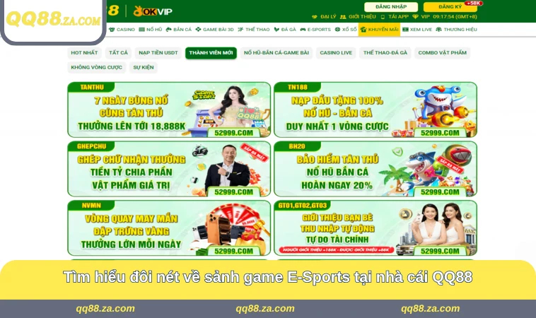 Tìm hiểu đôi nét về sảnh game E-Sports tại nhà cái QQ88